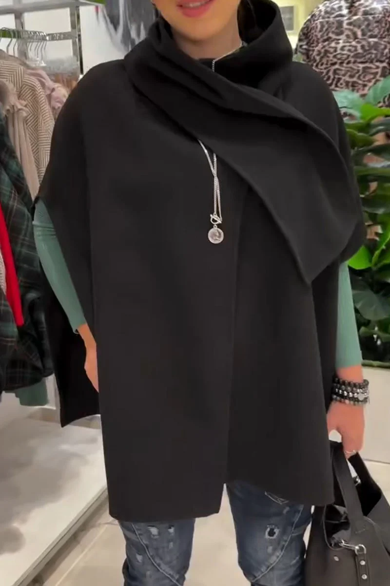 Women's Casual Irregular Turtleneck Jacket